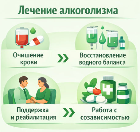 лечение алкоголизма в Никольске этапы